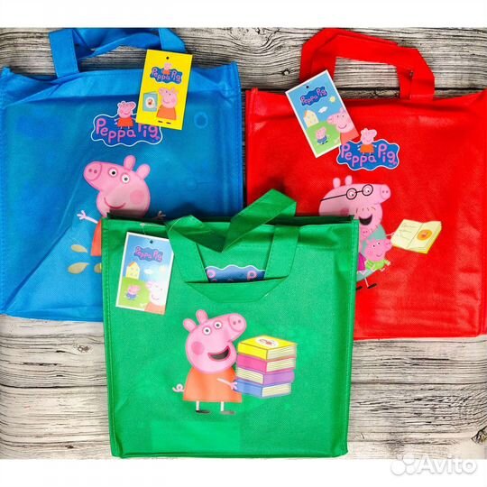 Peppa Pig детские английские книги в сумочке