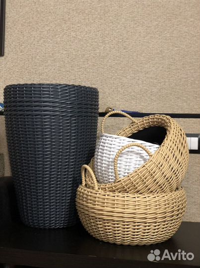 Корзина плетеная из ротанга