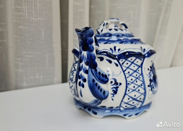 Чайник заварочный. Гжель. Куликова