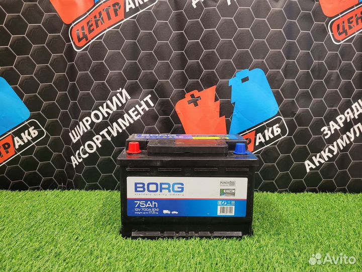 Аккумулятор borg standart 75 Ah п.п