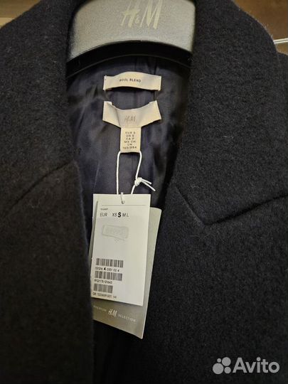 Пальто пиджак H&M premium, новый,S,шерсть