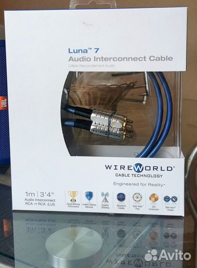 Кабель Wireworld Luna 7 RCA стерео, NAD viso hp50