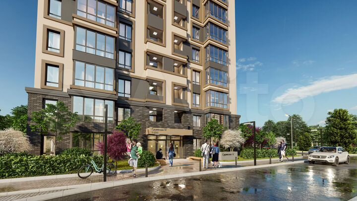 1-к. квартира, 44,4 м², 1/25 эт.