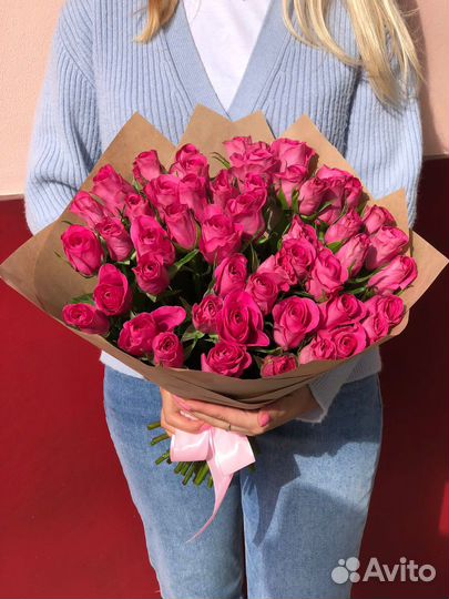51 роза 50см с бесплатной доставкой Севастополе