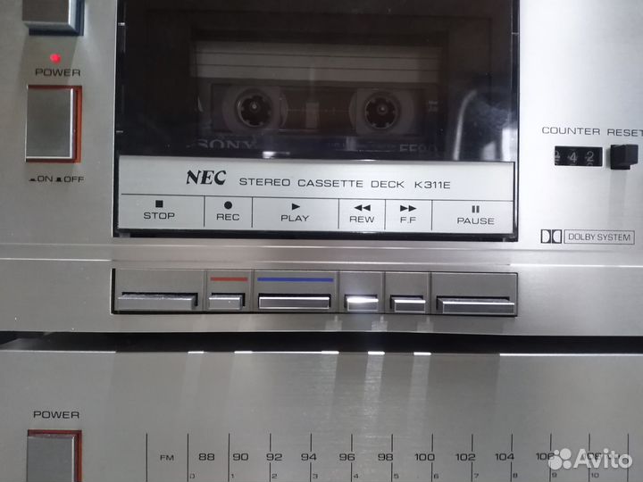 Усилитель ресивер и магнитофон