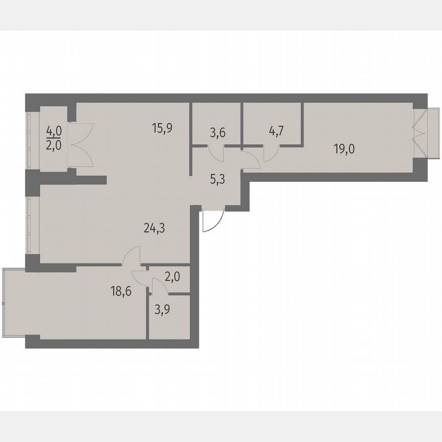3-к. квартира, 99,3 м², 13/13 эт.