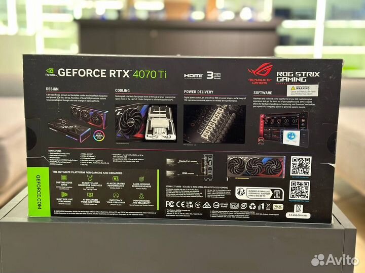 Видеокарта Asus ROG Strix Gaming RTX4070Ti 12GB