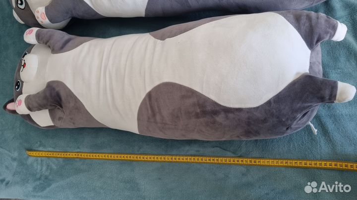 Мягкие игрушки-подушки 90 см хаски и кот