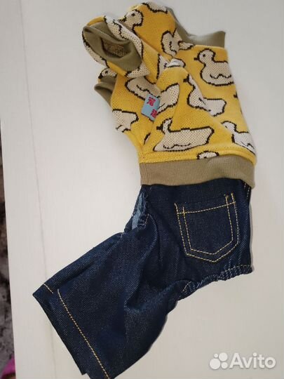 Костюм кофта+ джинсы. Размер L длина по спинке 30