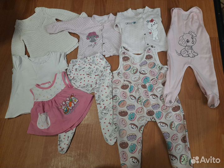 Вещи пакетом на девочку до года