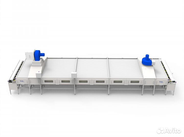 Сушильный туннель для погонажа (поперечный)