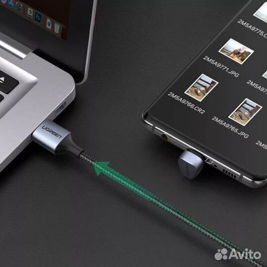 Кабель ugreen US311 Длина 1 м. Черный USB2.0-A to