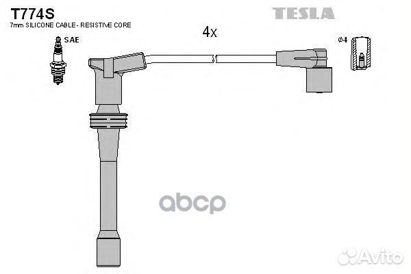 Провода в/в tesla 2112i 16 кл. cупер T774S