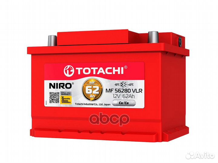 Акб totachi niro MF 56280 VLR LB 62а/ч низкий