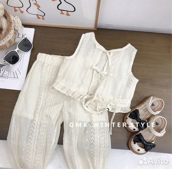 Летний костюм на девочку размер 86-110