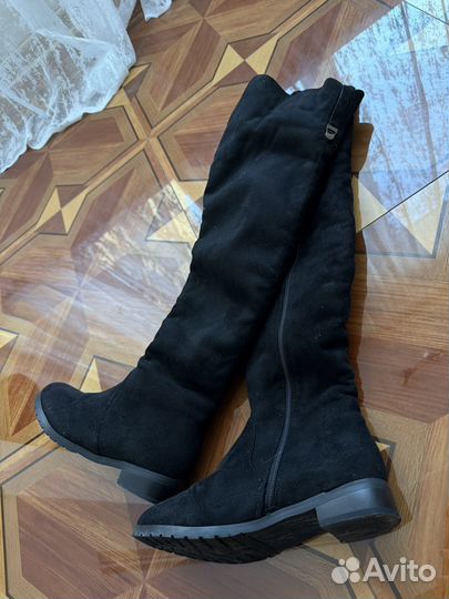 Сапоги зимние замшевые 37