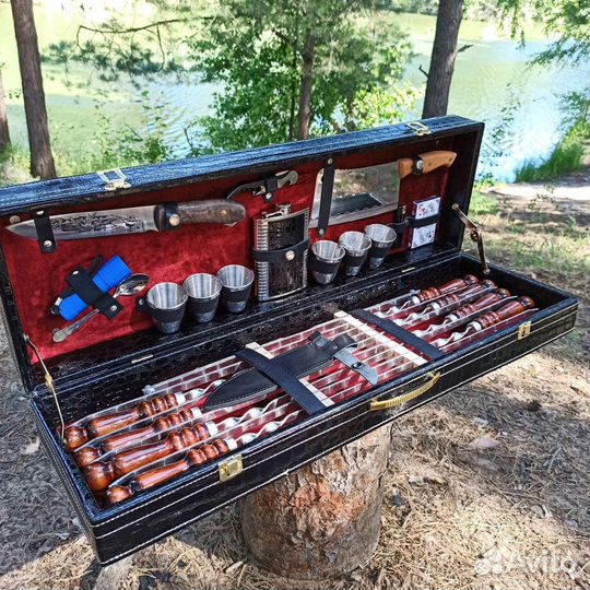 Набор шампуров элитный в коробке 