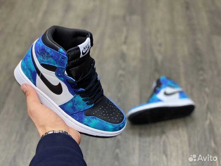 Кроссовки Air Jordan 1 Tie-Dye (36-45)