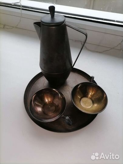 Мельхиоровый кофейный набор СССР