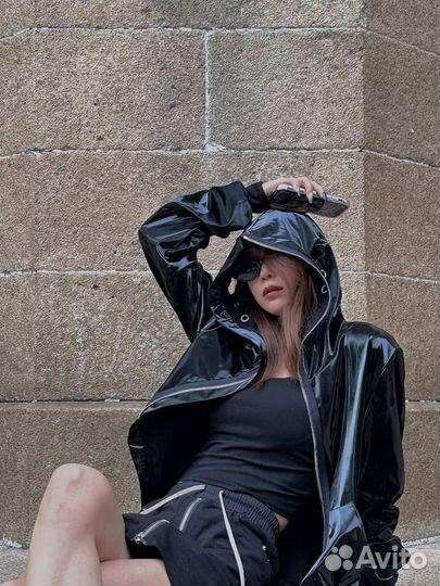 Зип худи rick owens drkshdw latex full