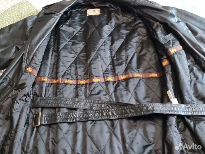 Пальто мужское кожаное (плащ)