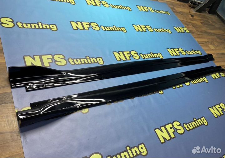 Лезвия пороги для BMW F15 F85 Paradigm, черный гля