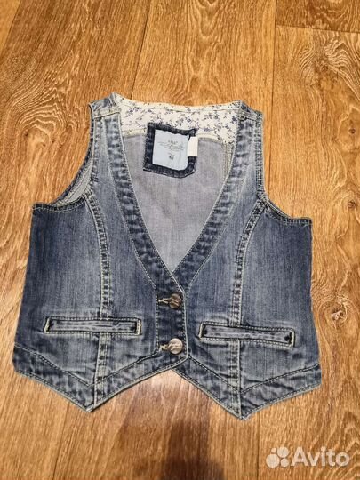 Джинсовая жилетка, рост 140