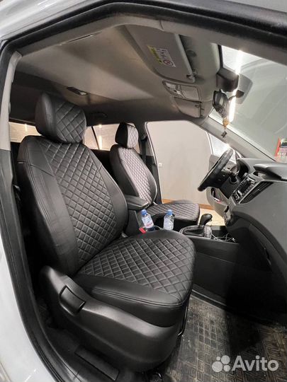 Чехлы из экокожи Автопилот Ромб на Хендай Крета