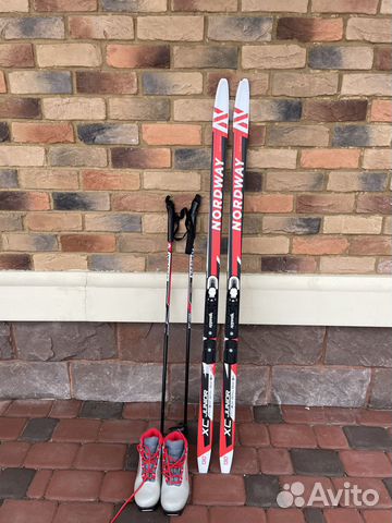 Детские беговые лыжи Nordway - полный комплект