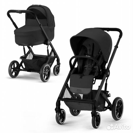 Детская коляска Cybex Balios S Lux 2 в 1 Moon Blac