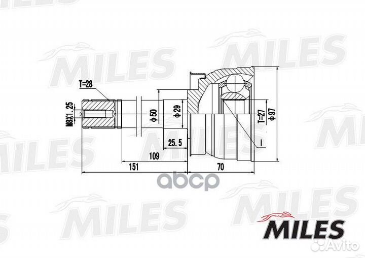 ШРУС наружный nissan pathfinder/terrano 2.4-3.3