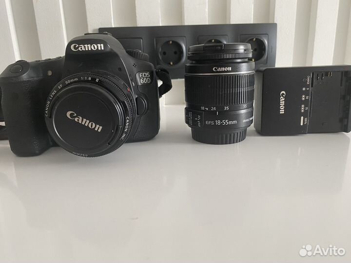 Зеркальный фотоаппарат canon 60d+2 обьектива