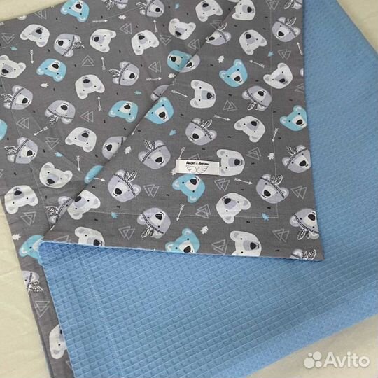 Плед новый двусторонний из хлопка