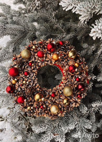 Венок интерьерный /новогодний декор / подарок