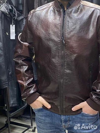 Мужская кожаная куртка турецкая