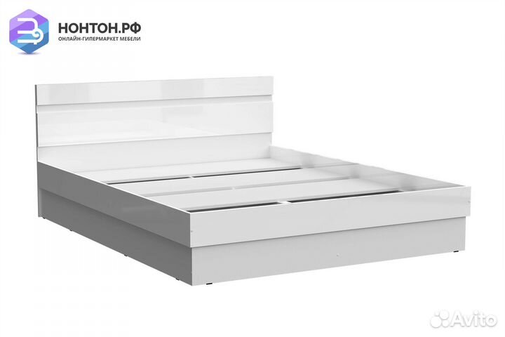 Кровать Челси белый глянец холодный