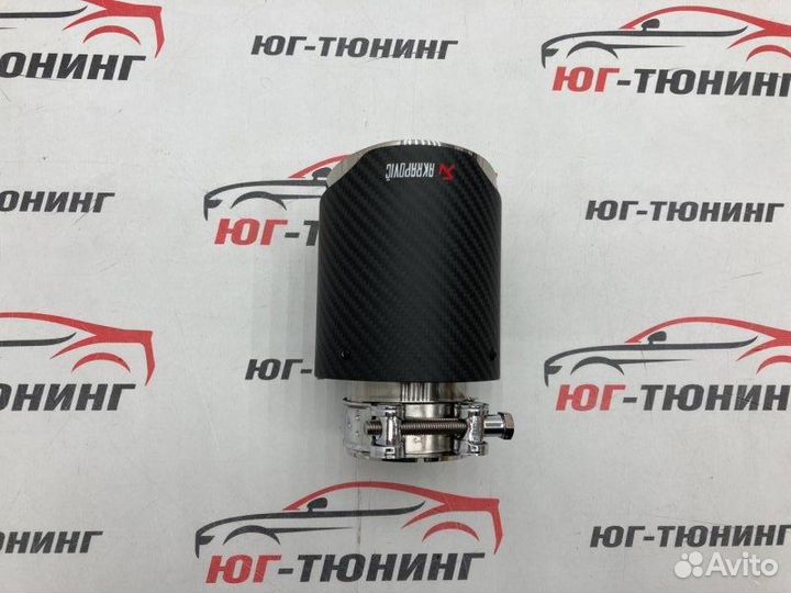 Насадка на выхлоп одинарная Akrapovic мат 102 мм