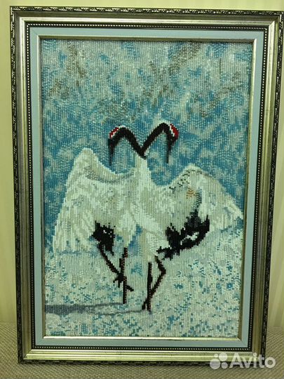 Картина вышитая бисером (полная зашивка)