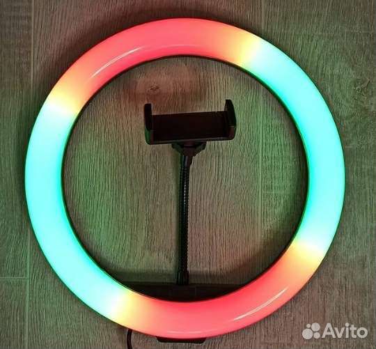 Кольцевая светодиодная лампа 26 см rgb
