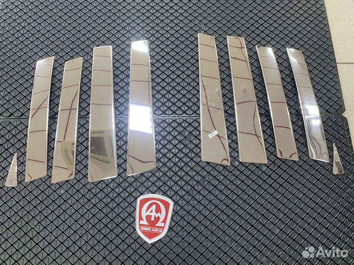 Накладки на стойки дверей Audi Q7 4L 2009-2015