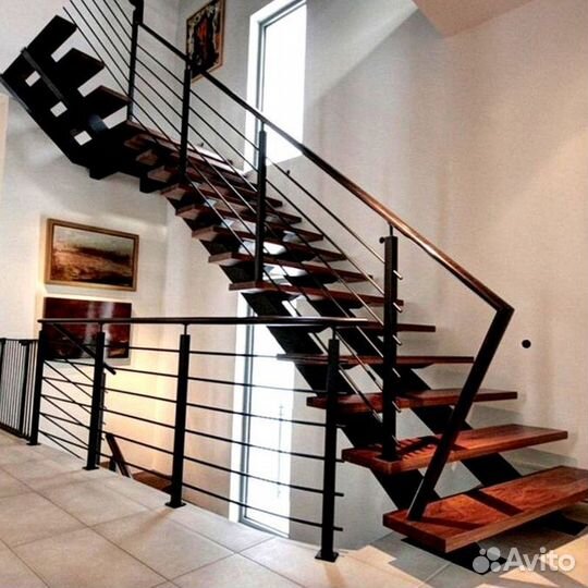 Лестница из металла дизайн 4894