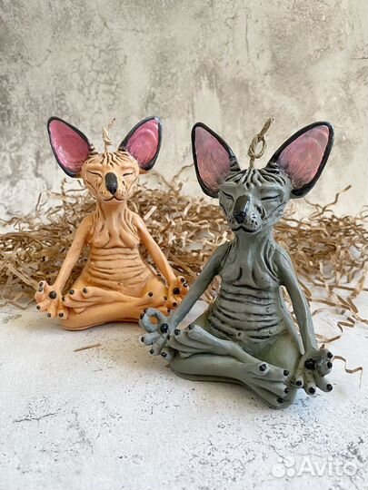 Кот сфинкс свеча