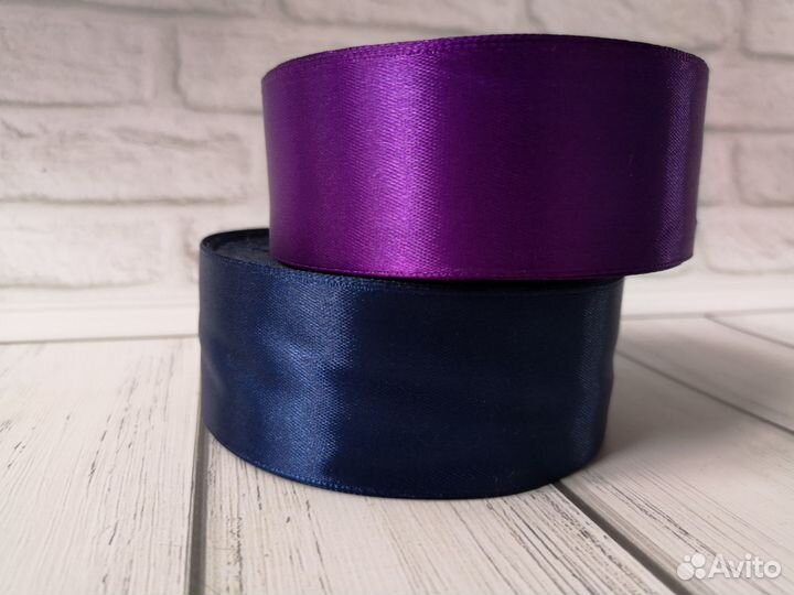 Ленты атласные для рукоделия 2 штуки