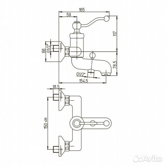 Paini 88CR111 Смеситель для ванны