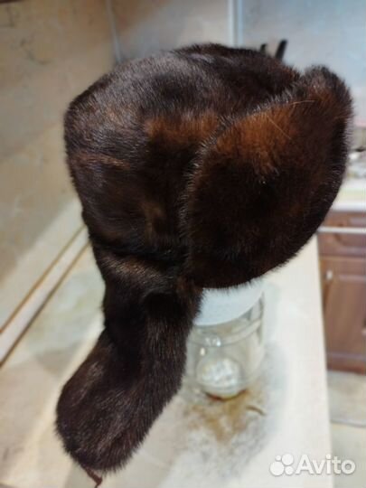 Шапка ушанка норковая 60-62