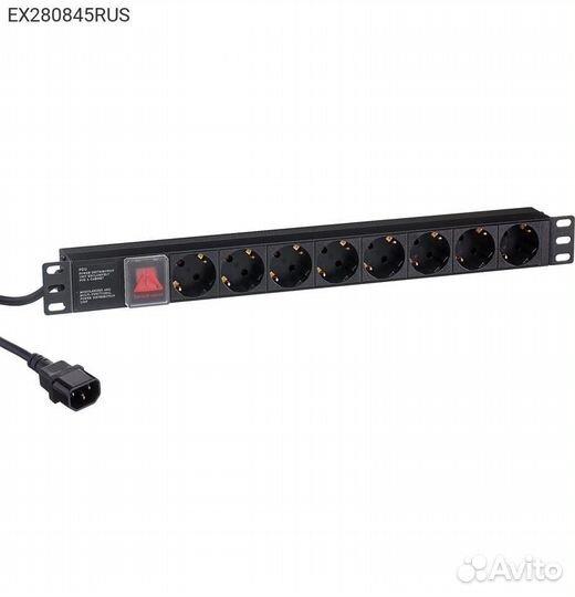 Блок розеток Exegate ServerPro PDU-19H806 Al-8S-C1