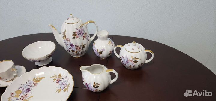 Чайный сервиз лфз золотые листики