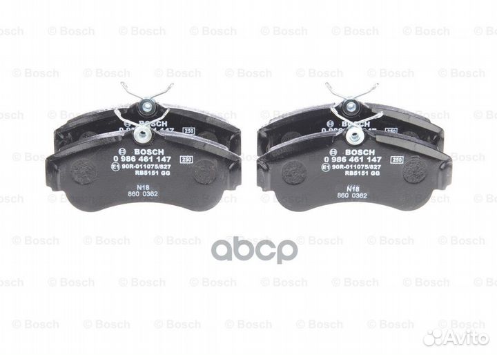 Колодки тормозные дисковые перед 0986461147