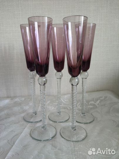 Бокалы марганцевое стекло СССР