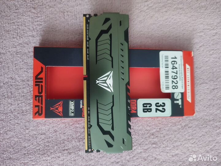 Оперативная память patriot viper steel 32гб DDR4